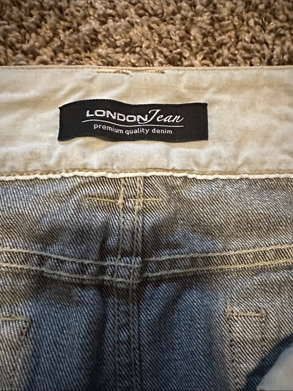 LONDONJEAN Distressed Denim Mini Skirt - Blue - Picture 4 of 5